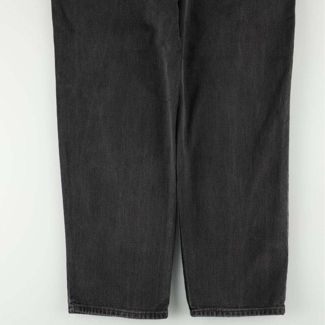 2000'S Levi's 550 Relaxed Fit Tapered Black Denim Pants, Made in the USA, Men's Size 35 cotton black type Vintage Second Hand