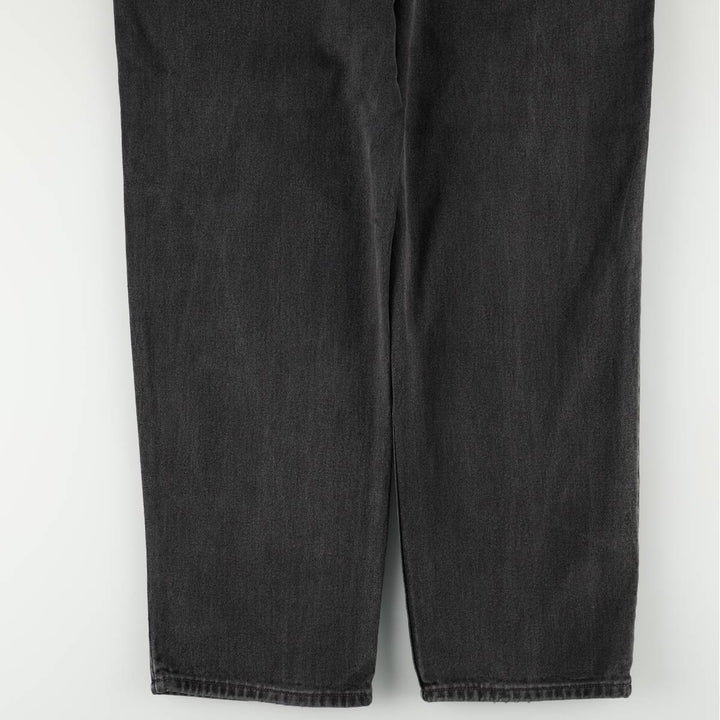 2000'S Levi's 550 Relaxed Fit Tapered Black Denim Pants, Made in the USA, Men's Size 35 cotton black type Vintage Second Hand