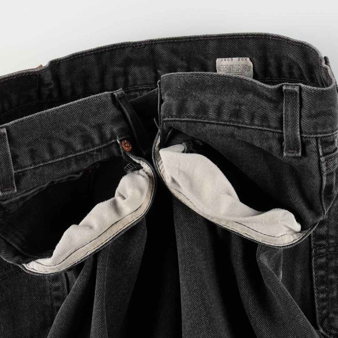 2000'S Levi's 550 Relaxed Fit Tapered Black Denim Pants, Made in the USA, Men's Size 35 cotton black type Vintage Second Hand