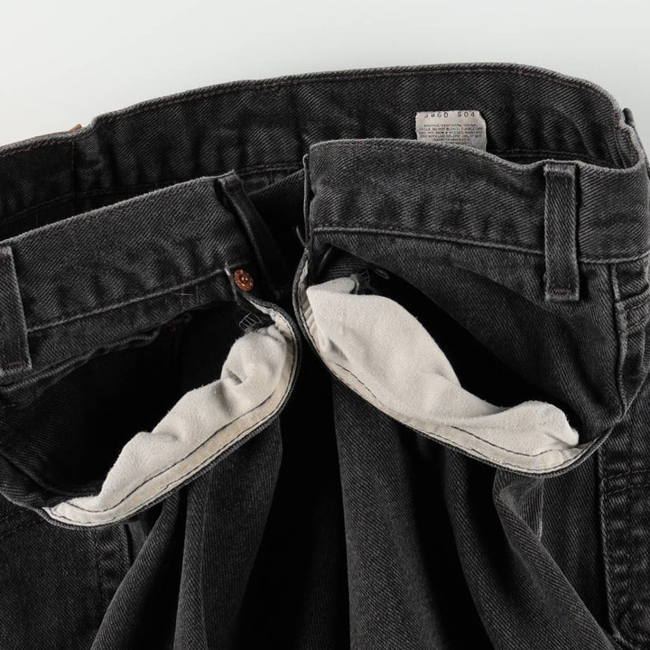 2000'S Levi's 550 Relaxed Fit Tapered Black Denim Pants, Made in the USA, Men's Size 35 cotton black type Vintage Second Hand