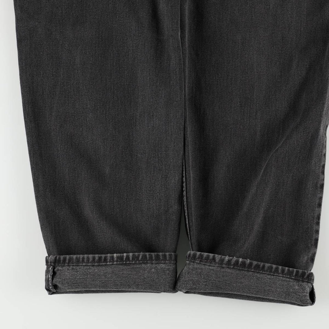2000'S Levi's 550 Relaxed Fit Tapered Black Denim Pants, Made in the USA, Men's Size 35 cotton black type Vintage Second Hand