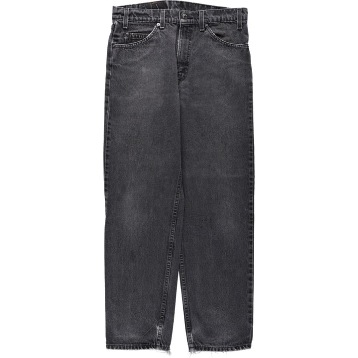 90'S Levi's 550 Relaxed Fit Orange Tab Black Denim Tapered Jeans, Made in USA, Men's Size W31 (approx.) cotton black type Vintage Second Hand