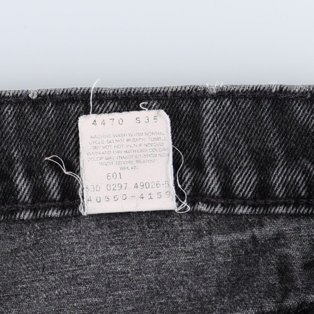 90'S Levi's 550 Relaxed Fit Orange Tab Black Denim Tapered Jeans, Made in USA, Men's Size W31 (approx.) cotton black type Vintage Second Hand