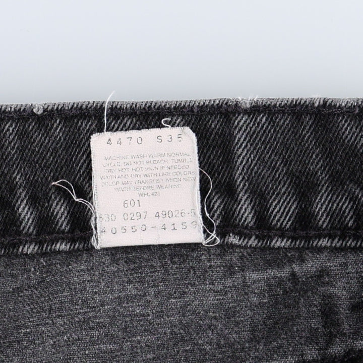 90'S Levi's 550 Relaxed Fit Orange Tab Black Denim Tapered Jeans, Made in USA, Men's Size W31 (approx.) cotton black type Vintage Second Hand