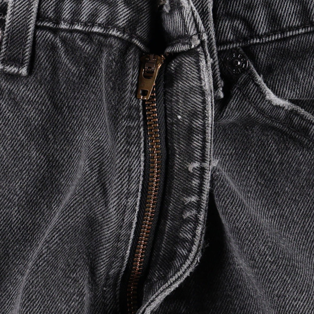 90'S Levi's 550 Relaxed Fit Orange Tab Black Denim Tapered Jeans, Made in USA, Men's Size W31 (approx.) cotton black type Vintage Second Hand