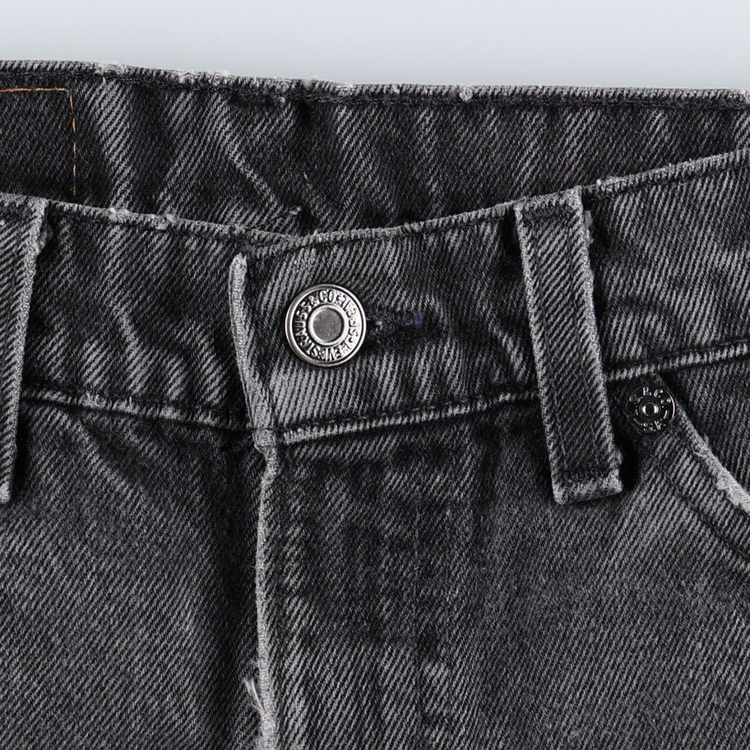 90'S Levi's 550 Relaxed Fit Orange Tab Black Denim Tapered Jeans, Made in USA, Men's Size W31 (approx.) cotton black type Vintage Second Hand
