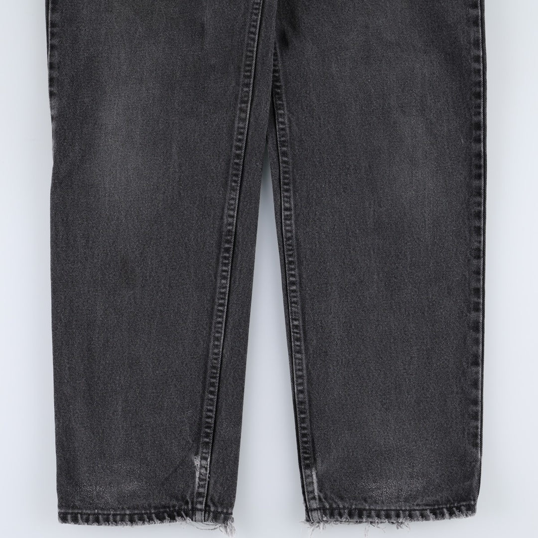 90'S Levi's 550 Relaxed Fit Orange Tab Black Denim Tapered Jeans, Made in USA, Men's Size W31 (approx.) cotton black type Vintage Second Hand