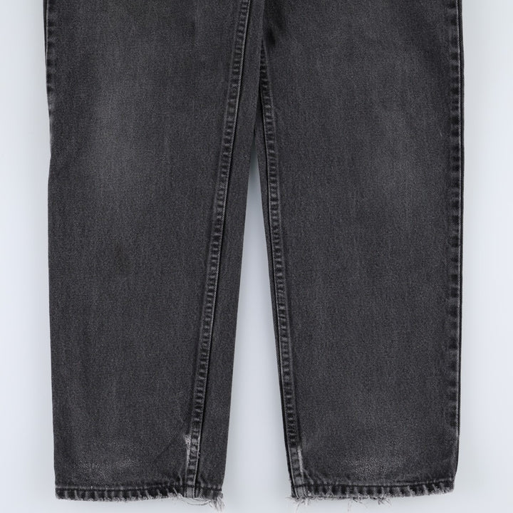 90'S Levi's 550 Relaxed Fit Orange Tab Black Denim Tapered Jeans, Made in USA, Men's Size W31 (approx.) cotton black type Vintage Second Hand