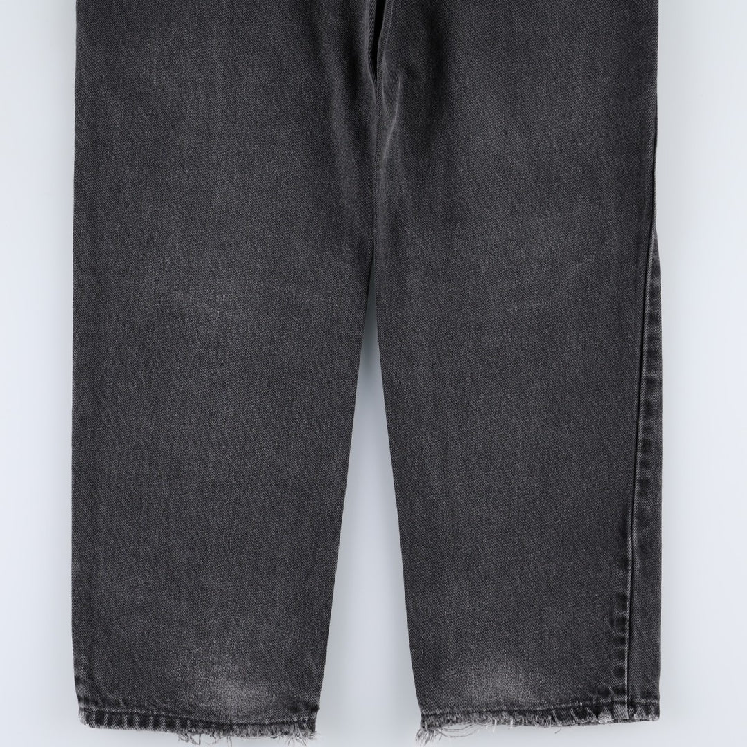 90'S Levi's 550 Relaxed Fit Orange Tab Black Denim Tapered Jeans, Made in USA, Men's Size W31 (approx.) cotton black type Vintage Second Hand