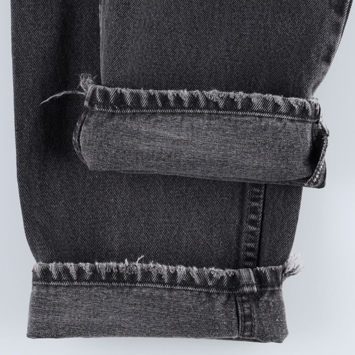 90'S Levi's 550 Relaxed Fit Orange Tab Black Denim Tapered Jeans, Made in USA, Men's Size W31 (approx.) cotton black type Vintage Second Hand