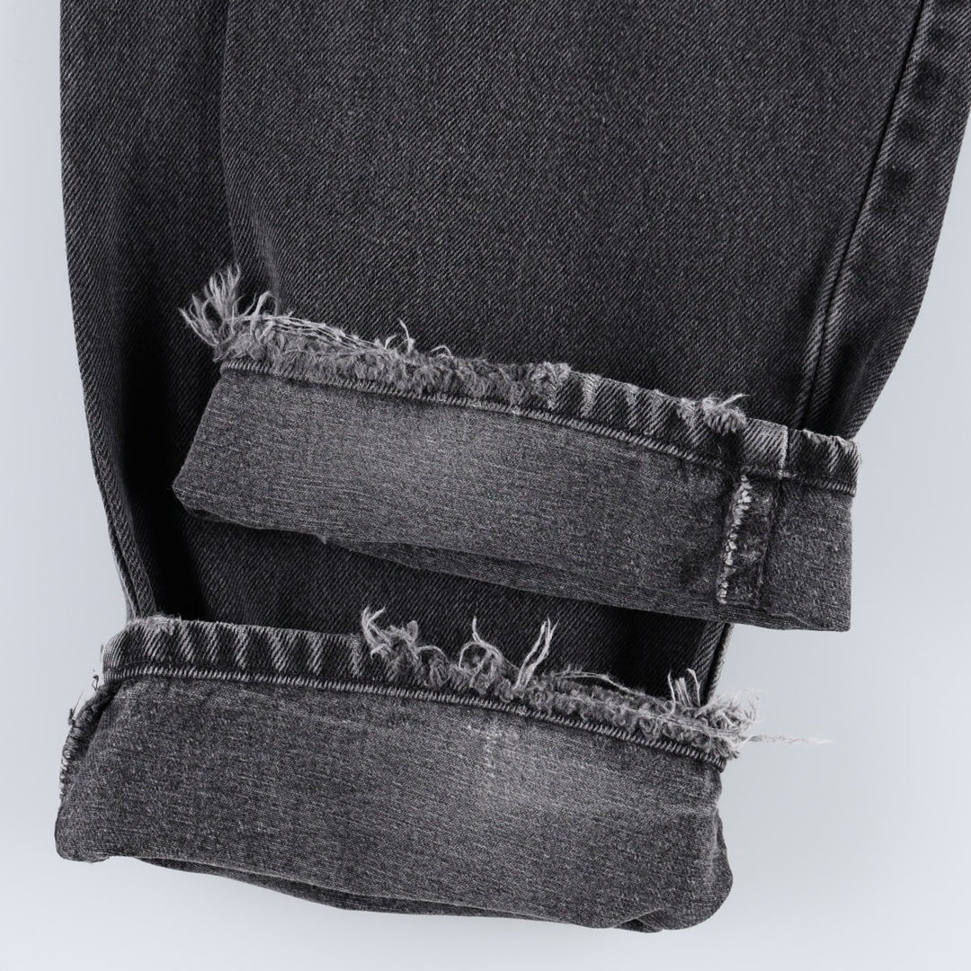 90'S Levi's 550 Relaxed Fit Orange Tab Black Denim Tapered Jeans, Made in USA, Men's Size W31 (approx.) cotton black type Vintage Second Hand