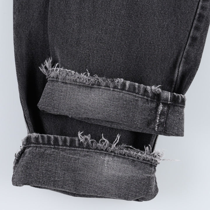 90'S Levi's 550 Relaxed Fit Orange Tab Black Denim Tapered Jeans, Made in USA, Men's Size W31 (approx.) cotton black type Vintage Second Hand