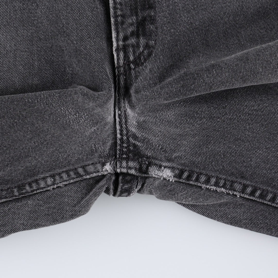 90'S Levi's 550 Relaxed Fit Orange Tab Black Denim Tapered Jeans, Made in USA, Men's Size W31 (approx.) cotton black type Vintage Second Hand