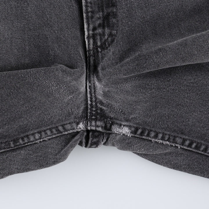90'S Levi's 550 Relaxed Fit Orange Tab Black Denim Tapered Jeans, Made in USA, Men's Size W31 (approx.) cotton black type Vintage Second Hand