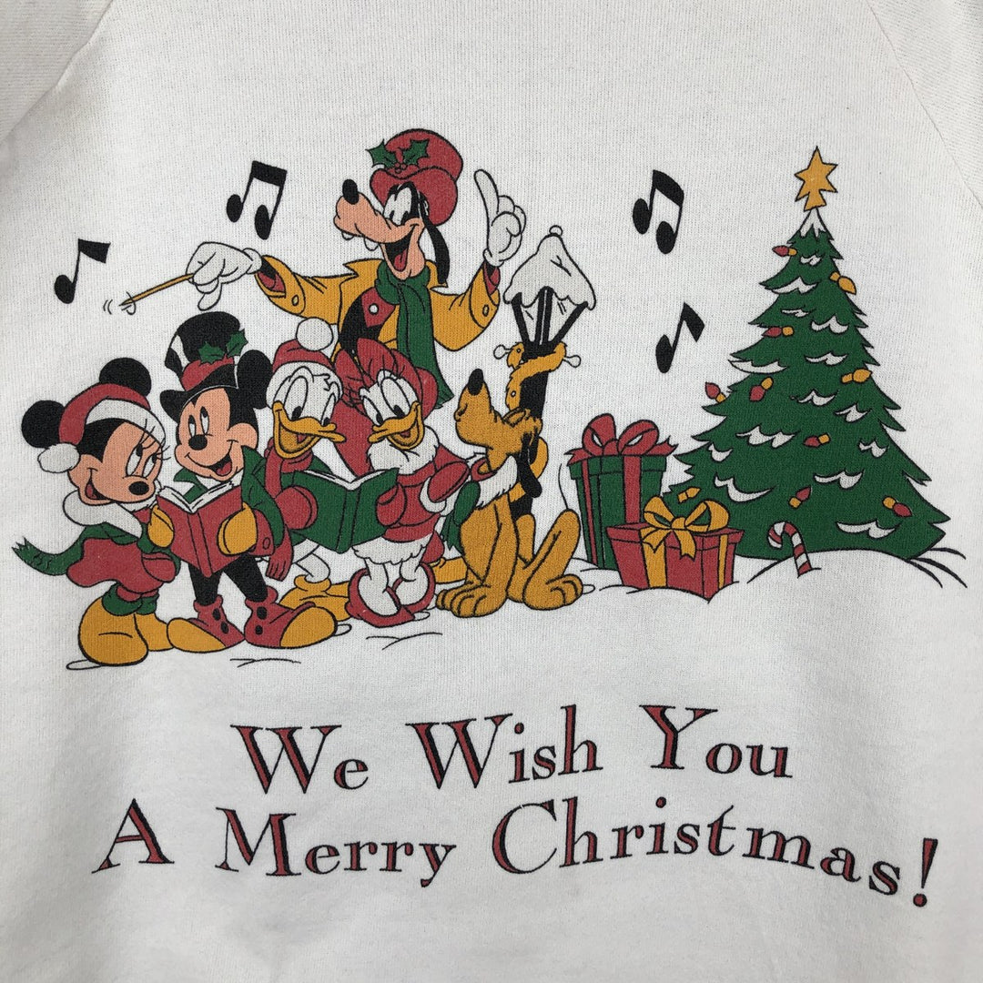 90'S MICKEY UNLIMITED DISNEY Disney Character Sweatshirt, Made in USA, Men's Size L (Equivalent), Vintage cotton white type Vintage Second Hand