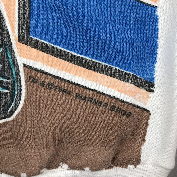 Vintage 90'S Tartex Looney Tunes character sweatshirt, Made in USA, Men's XL cotton white type Vintage Second Hand