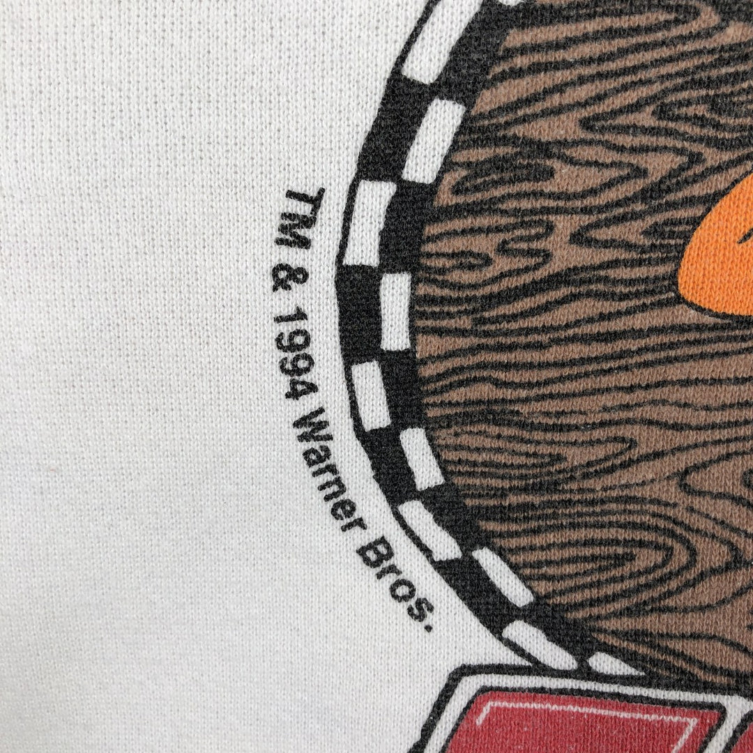 Vintage 90'S Tartex Looney Tunes character sweatshirt, Made in USA, Men's XL cotton white type Vintage Second Hand