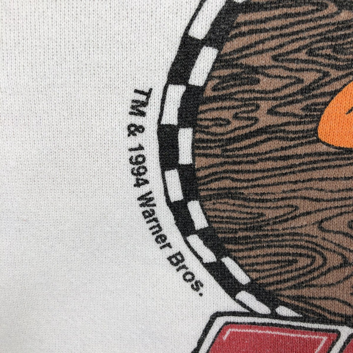 Vintage 90'S Tartex Looney Tunes character sweatshirt, Made in USA, Men's XL cotton white type Vintage Second Hand