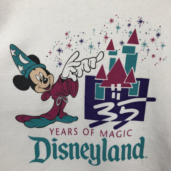 80'S Disney Mickey Mouse character sweatshirt, made in USA, men's size L, vintage polyester white type Vintage Second Hand