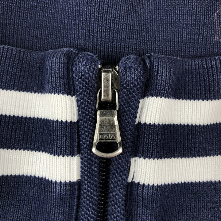 Ralph Lauren POLO by Ralph Lauren Half-Zip Sweatshirt, Men's Size L cotton navy blue type Vintage Second Hand