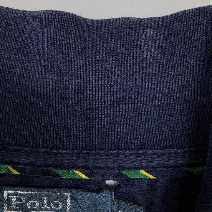 Ralph Lauren POLO by Ralph Lauren Half-Zip Sweatshirt, Men's Size L cotton navy blue type Vintage Second Hand