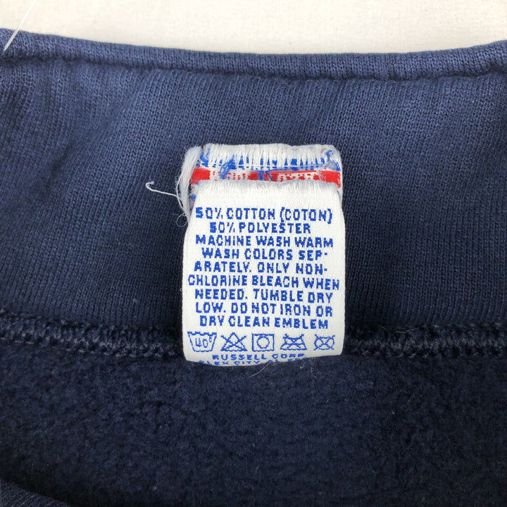 90'S Russell Half-Zip Sweatshirt, Made in USA, Men's XL, Vintage cotton navy blue type Vintage Second Hand