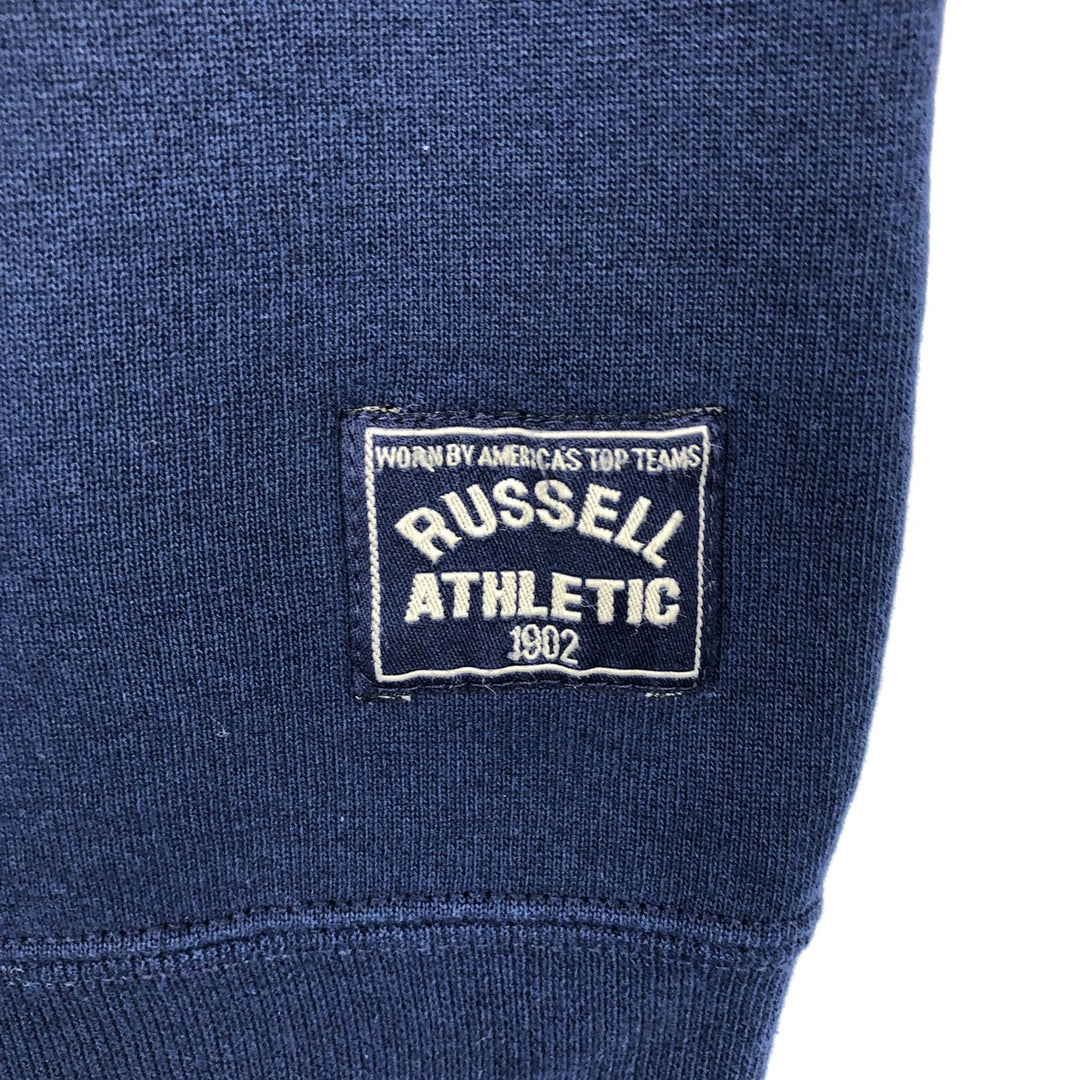 90'S Russell Half-Zip Sweatshirt, Made in USA, Men's XL, Vintage cotton navy blue type Vintage Second Hand