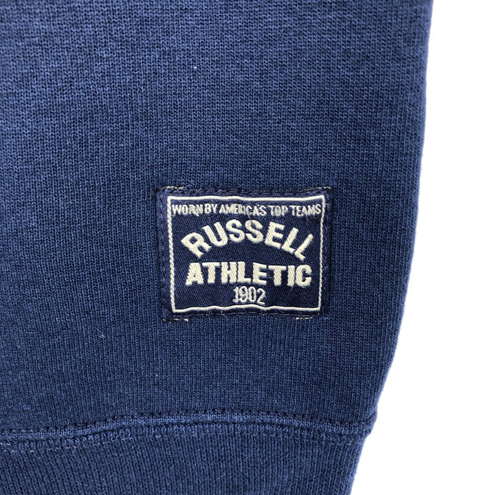 90'S Russell Half-Zip Sweatshirt, Made in USA, Men's XL, Vintage cotton navy blue type Vintage Second Hand