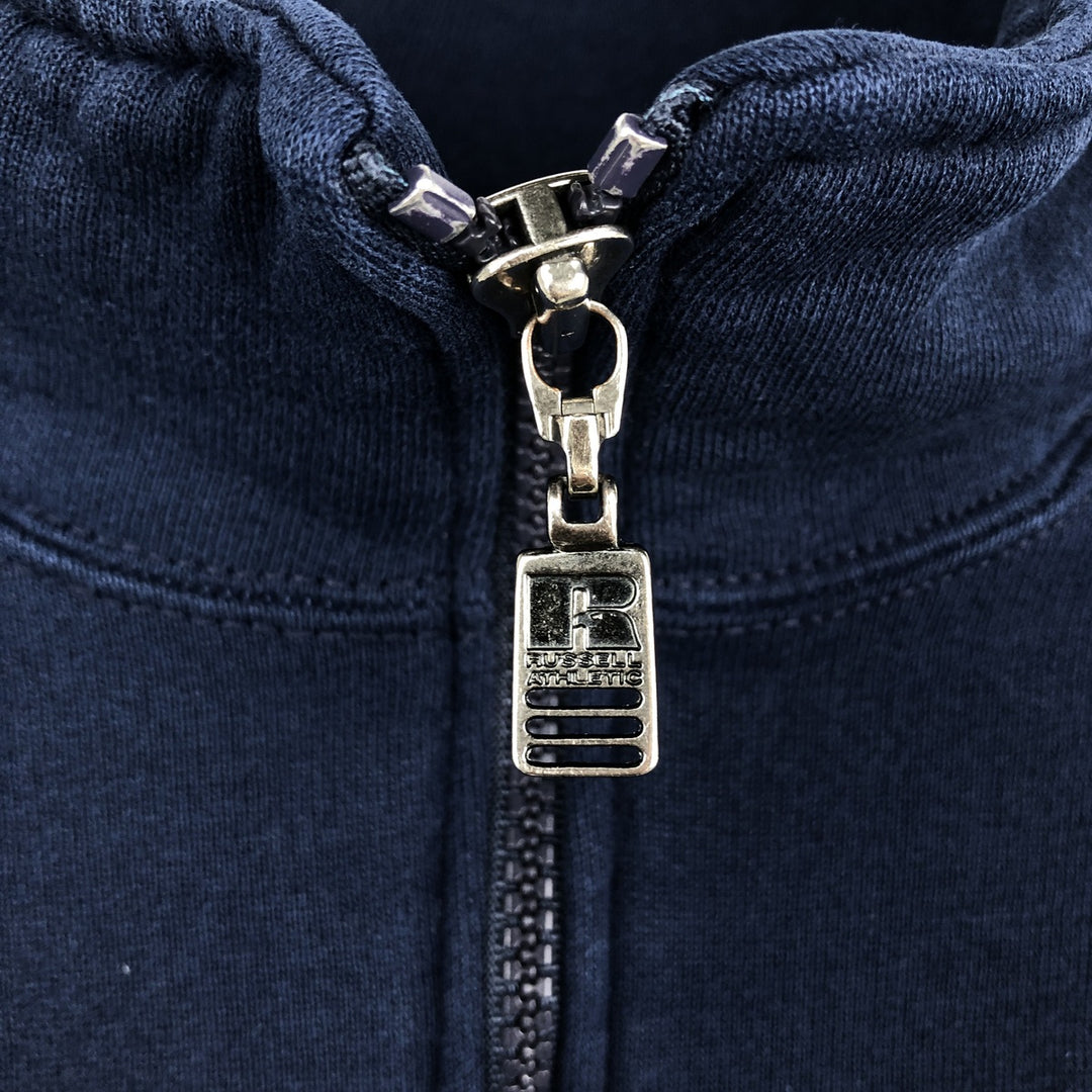 90'S Russell Half-Zip Sweatshirt, Made in USA, Men's XL, Vintage cotton navy blue type Vintage Second Hand