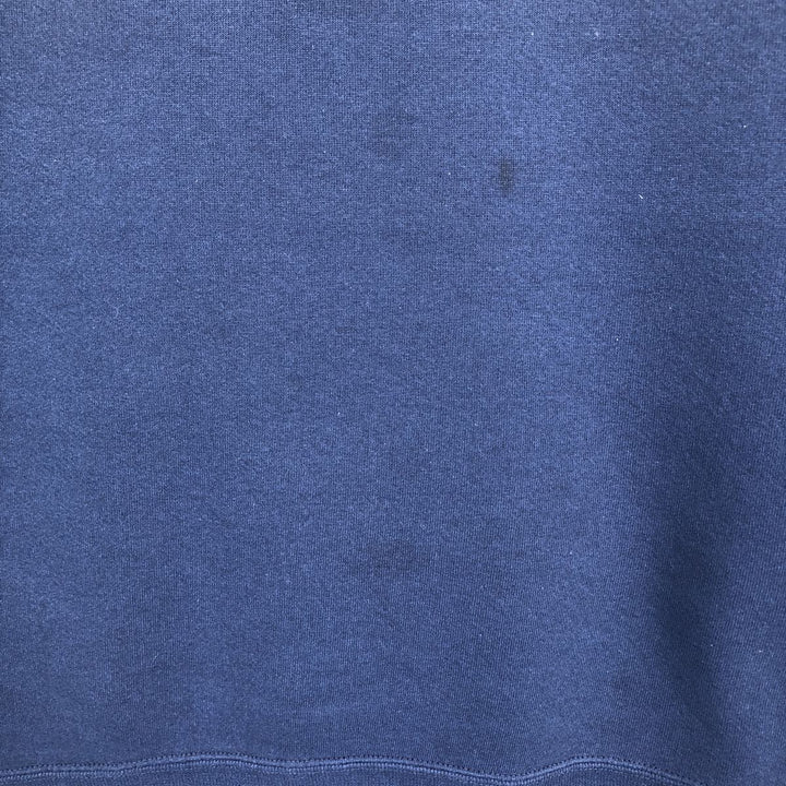90'S Russell Half-Zip Sweatshirt, Made in USA, Men's XL, Vintage cotton navy blue type Vintage Second Hand