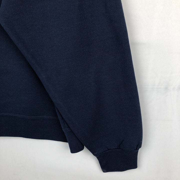 90'S Russell Half-Zip Sweatshirt, Made in USA, Men's XL, Vintage cotton navy blue type Vintage Second Hand