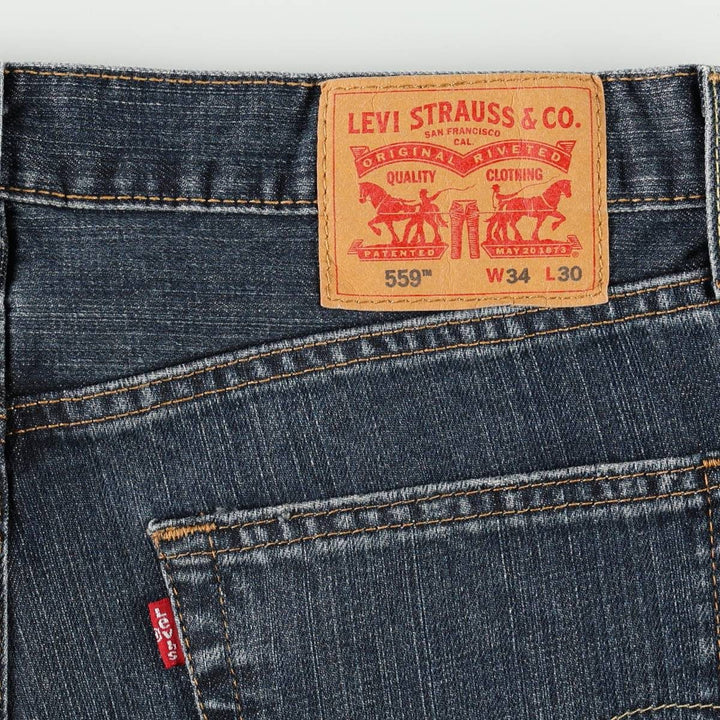 Levi's 559 straight denim pants for men, size W36 cotton blue type Vintage Second Hand