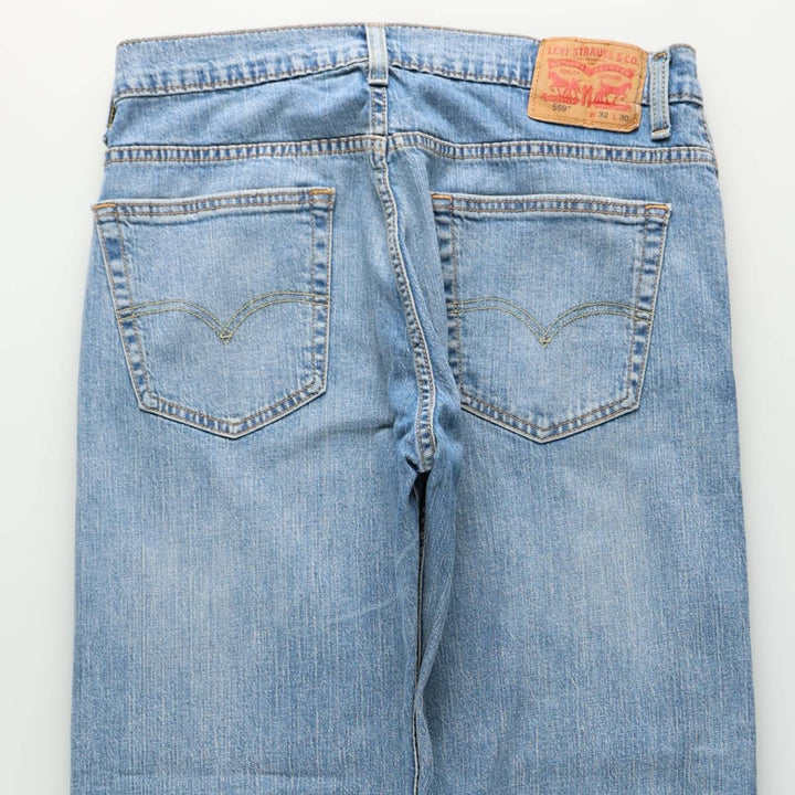 Levi's 569 straight denim pants for men, size W34 cotton blue type Vintage Second Hand