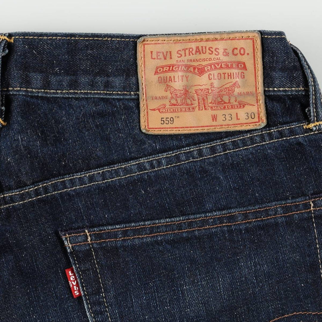 Levi's 559 RELAXED STRAIGHT straight denim pants for men, equivalent to w32 cotton Navy blue Vintage Second Hand
