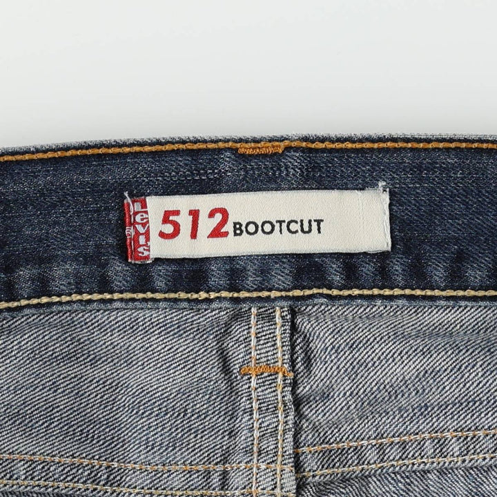 Levi's 512 BOOTCUT Euro Model Bootcut Denim Pants, Men's Size W31 (approx.) cotton blue type Vintage Second Hand