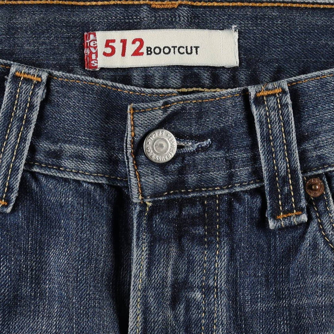 Levi's 512 BOOTCUT Euro Model Bootcut Denim Pants, Men's Size W31 (approx.) cotton blue type Vintage Second Hand