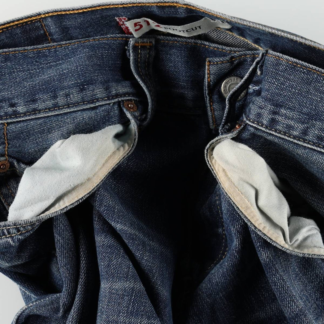 Levi's 512 BOOTCUT Euro Model Bootcut Denim Pants, Men's Size W31 (approx.) cotton blue type Vintage Second Hand