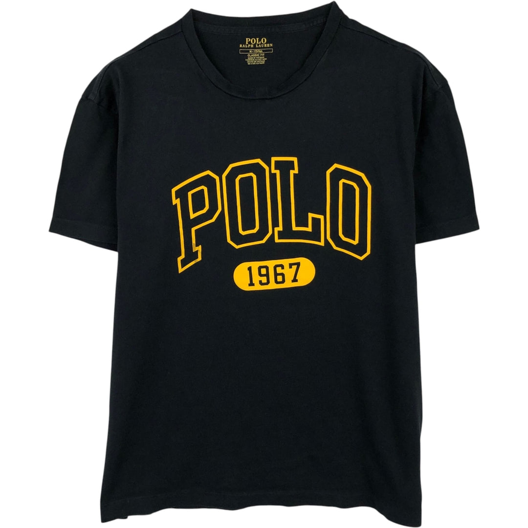 Ralph Lauren POLO RALPH LAUREN CLASSIC FIT Short-Sleeve Printed T-Shirt, Men's Size M (approx.) cotton black type Vintage Second Hand