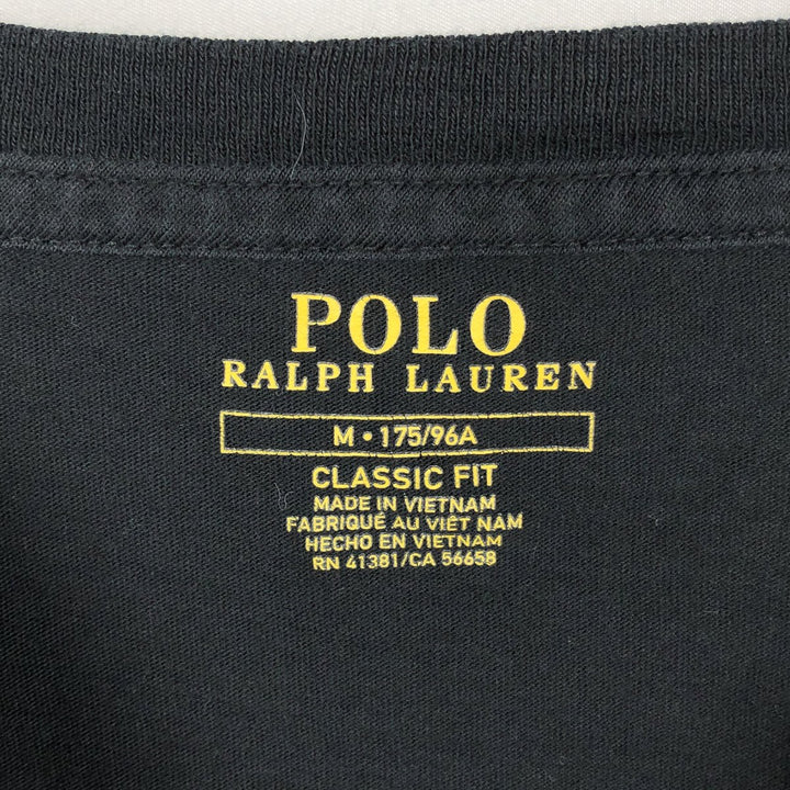 Ralph Lauren POLO RALPH LAUREN CLASSIC FIT Short-Sleeve Printed T-Shirt, Men's Size M (approx.) cotton black type Vintage Second Hand