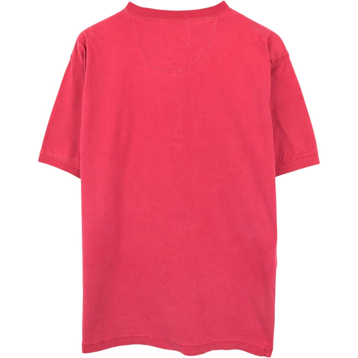 90s-00'S Eddie Bauer Henley neck short-sleeved T-shirt, men's size L equivalent, vintage. cotton red type Vintage Second Hand