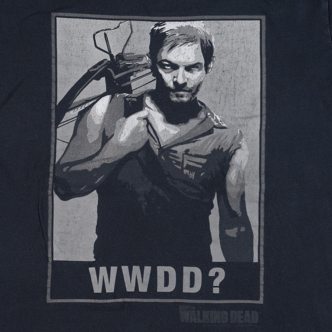 Gildan THE WALKING DEAD Movie T-shirt for men, size L cotton black type Vintage Second Hand