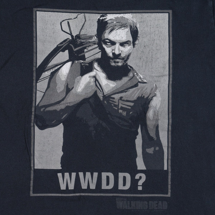 Gildan THE WALKING DEAD Movie T-shirt for men, size L cotton black type Vintage Second Hand