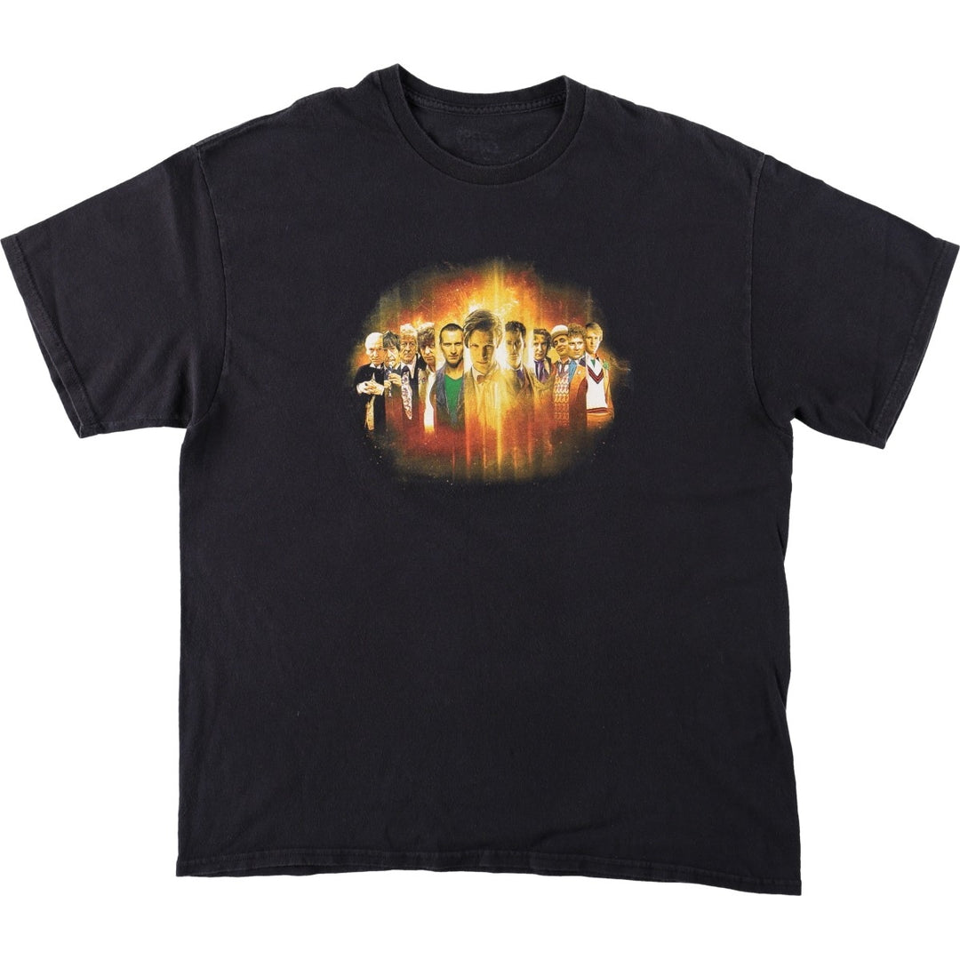 DOCTOR WHO Movie T-Shirt (Men's XL equivalent) unclear black type Vintage Second Hand