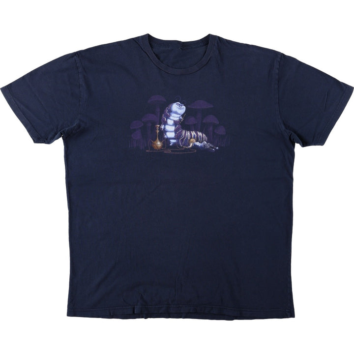 Alice in Wonderland Absalom Movie T-Shirt (Men's Size L) unclear navy blue type Vintage Second Hand