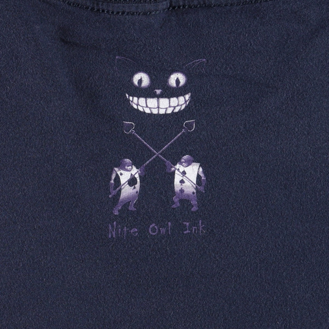 Alice in Wonderland Absalom Movie T-Shirt (Men's Size L) unclear navy blue type Vintage Second Hand