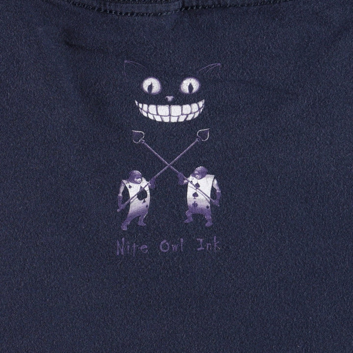 Alice in Wonderland Absalom Movie T-Shirt (Men's Size L) unclear navy blue type Vintage Second Hand
