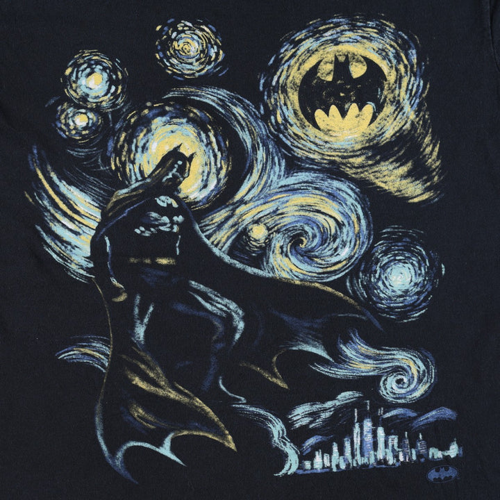 DC Comics Batman Movie T-Shirt (Men's Size L) cotton black type Vintage Second Hand