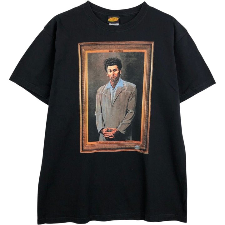 SEINFELD Movie T-shirt (Men's size L) cotton black type Vintage Second Hand