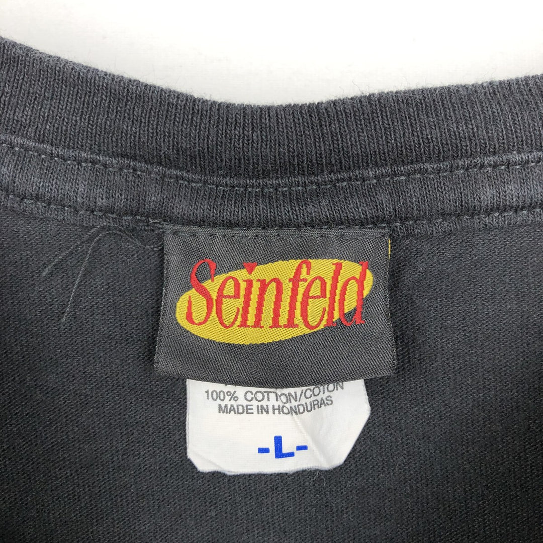 SEINFELD Movie T-shirt (Men's size L) cotton black type Vintage Second Hand