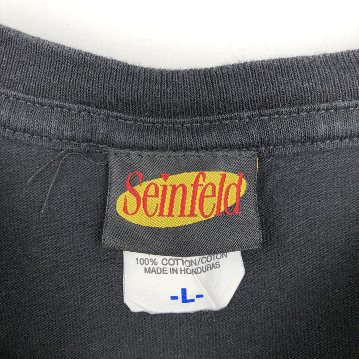 SEINFELD Movie T-shirt (Men's size L) cotton black type Vintage Second Hand